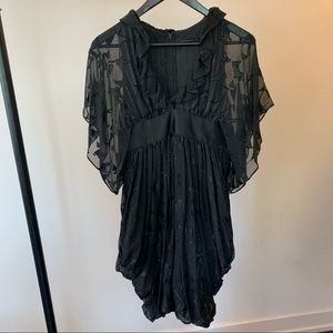 Development Black Dress with Ruffles Size 2